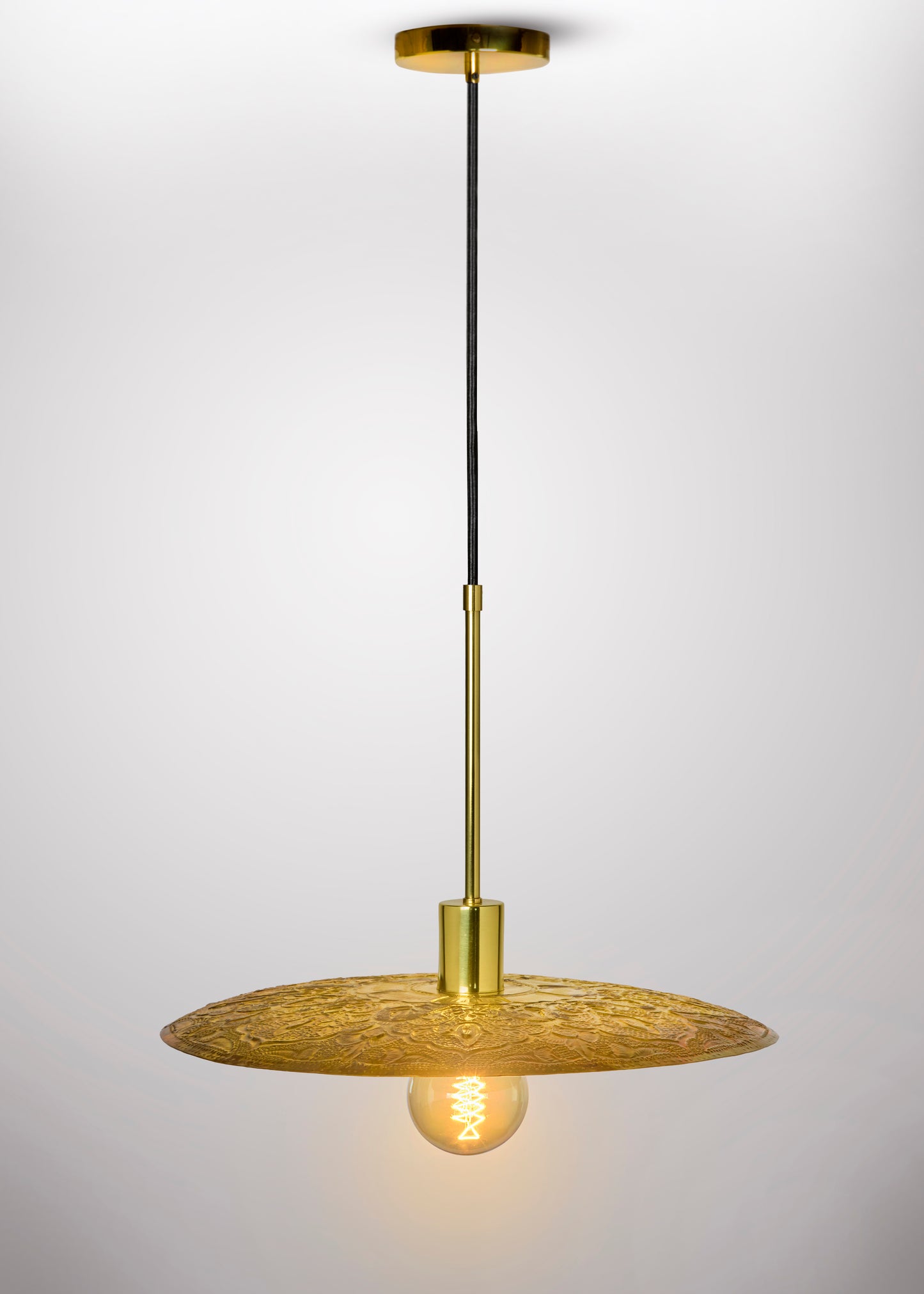 Brass Thali Pendant light