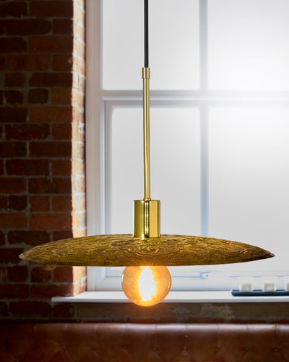 Brass Thali Pendant light