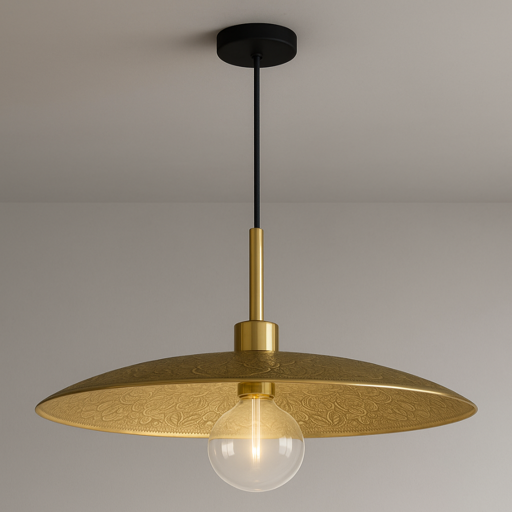 Brass Thali Pendant light