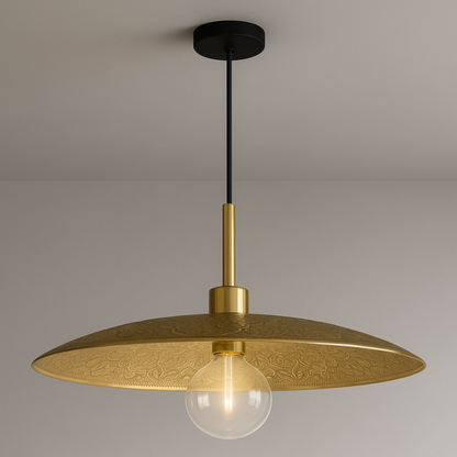 Brass Thali Pendant light