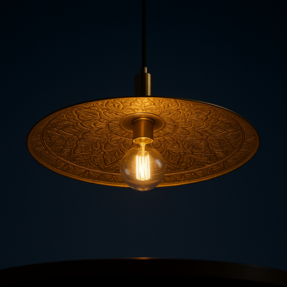 Brass Thali Pendant light